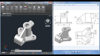 Autocad 3D practice drawing  SourceCAD [upl. by Onitrof]