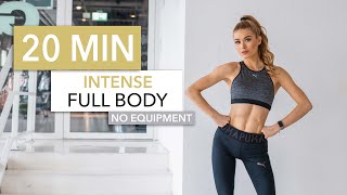 20 MIN FULL BODY WORKOUT  Intense Version  No Equipment I Pamela Reif [upl. by Marcella610]