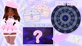 ALL NEW CHEST LOCATIONS GLITCHED SECRET CAVE DIAMOND BEACH SECRETS  Royale High Tea amp Updates [upl. by Halonna]