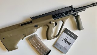 Unboxing  Steyr AUG OD Green  556  Ext Rail [upl. by Eemak]