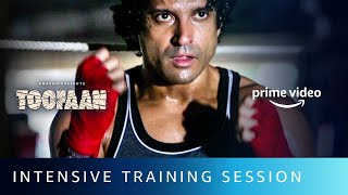 Toofaan  Farhans Intense Training Session  Amazon Prime Video [upl. by Nodlehs]