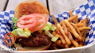 Gourmet Burgers amp Fries Team Battle  MasterChef Canada  MasterChef World [upl. by Schubert]