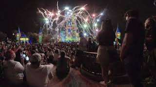 Disneys Enchantment Fireworks Show 17Jul22 VR 360 [upl. by Aruabea815]