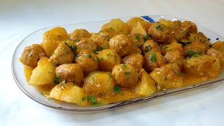 Albóndigas con patatas [upl. by Marta]