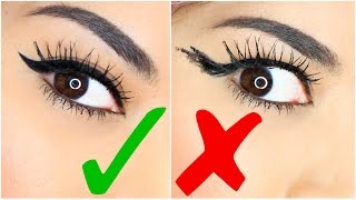 9 EASY EYELINER HACKS For Perfect Winged Eyeliner [upl. by Enelyt]