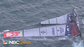 Americas Cup Biggest crashes capsizes  Motorsports on NBC [upl. by Reklaw]