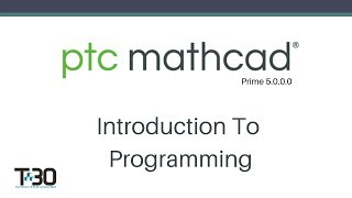 Mathcad Prime  Introduction to Programming [upl. by Nocaj]