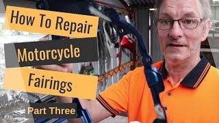 How To Repair Cracked and Broken Motorcycle Fairings Pt 3 Tutorial [upl. by Arik]