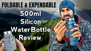 Collapsible Silicon Water bottle Unboxing amp Review [upl. by Barton]