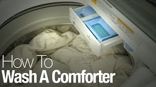 How to wash your comforter at home [upl. by Eelirak633]