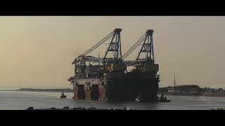 Saipem 7000 arrives in the Port of Rotterdam [upl. by Bone]