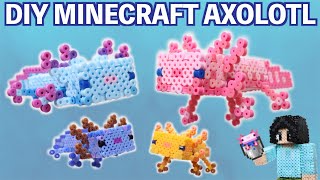 DIY Minecraft Axolotl Perler Bead Figure Tutorial [upl. by Darees]