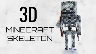 3D PerlerArtkal Bead Minecraft Skeleton FULL TUTORIAL [upl. by Octavus791]