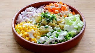 Weight Loss Salad Recipe For Lunch  Diet Plan To Lose Weight Fast Indian Veg Meal  Skinny Recipes [upl. by Leinadnhoj528]