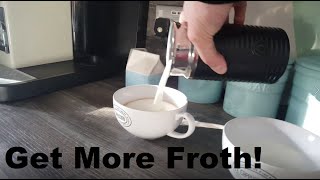 How to Get More Froth from Your Nespresso Coffee Aeroccino  Nespresso tips and help [upl. by Malia]