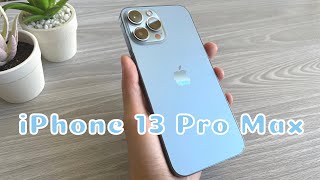 iPhone 13 Pro Max Sierra Blue Unboxing [upl. by Kopp]