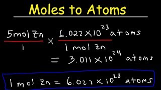 Moles To Atoms Conversion  Chemistry [upl. by Hanae]