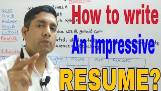 How to Write a RESUME  Resume Writing  Resume for Teachers [upl. by Ernesto]