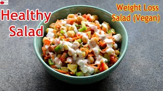 Weight Loss Salad Recipe For LunchDinner  Indian Veg Meal  Diet Plan To Lose Weight Fast [upl. by Annaohj]