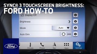 How to Adjust SYNC® 3 Touchscreen Brightness  Ford HowTo  Ford [upl. by Adelric]