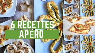 6 RECETTES POUR L APÉRITIF A FAIRE AVEC DE LA PATE FEUILLETEE [upl. by Dorolice]