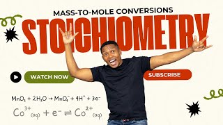 Chemistry  Stoichiometry  MasstoMole conversions [upl. by Melonie939]