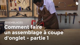 Comment faire un assemblage à coupe donglet  partie 1  Menuiserie [upl. by Ahsauqram]