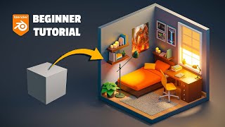 Isometric 3D Room in Blender  Beginner Tutorial [upl. by Hinze755]