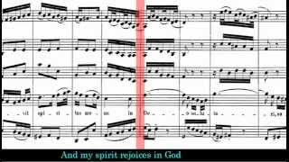 BWV 243  Magnificat Scrolling Score [upl. by Aiyotal537]