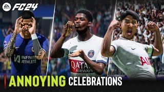 EA SPORTS FC 24  All Annoying Celebrations [upl. by Nrublim]