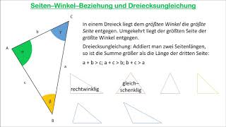 SeitenWinkelBeziehung und Dreiecksungleichung [upl. by Eissat]