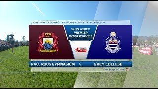 Premier Interschools Rugby  Paul Roos Gymnasium vs Grey College [upl. by Ylremik577]