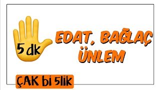 5 dkda Edat Bağlaç Ünlem Çak Bi 5lik [upl. by Itirahc102]