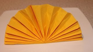 How to Fold Napkin  The Standing Fan Napkin Fold [upl. by Pinette]