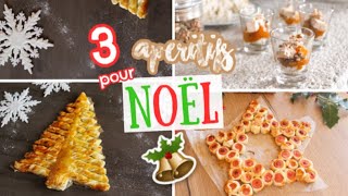 🎄3 apéritifs de Noël  RECETTES [upl. by Ymassej]