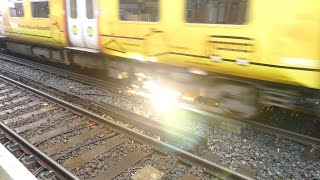 Merseyrail 507 009 making arcs at Birkdale station [upl. by Pugh]