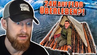 24 Stunden auf FLOß ÜBERLEBEN Mattins 2Versuch der 7 vs Wild Challenge  Fritz Meinecke reagiert [upl. by Sirret]