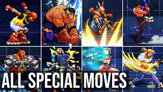 All Characters Special Moves Original amp Alternate Moves  Streets of Rage 4  Mr X Nightmare DLC [upl. by Schnur]