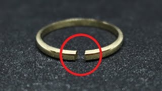 GOLD WEDDING RING BASIC REPAIRRESTORATION 4 [upl. by Gyasi410]