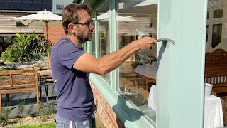 Zinsser AllCoat Exterior Satin Water Based Paint Review Bespoke Farrow amp Ball Colour [upl. by Enelyak]