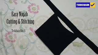 Niqab cutting and stitching  Hijab Cutting And Stitching In Urdu hindi with English Subtitle [upl. by Simetra]