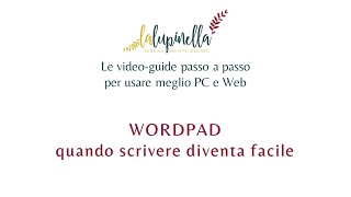 Scrivere è Facile con WordPad [upl. by Meador]