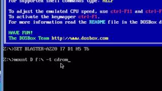 DosBox  how to mount a CD  DVD drive [upl. by Lindblad364]