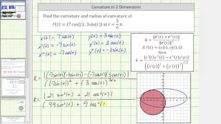 Curvature and Radius of Curvature for 2D Vector Function [upl. by Argent894]