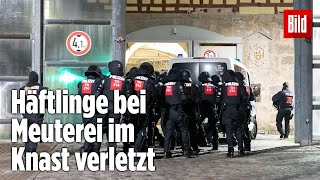 Gefängnismeuterei Polizei stürmt Knast in Thüringen  JVA Untermaßfeld [upl. by Aerdnna107]