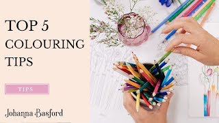 Johanna Basford  My Top 5 Colouring Tips [upl. by Aisined62]