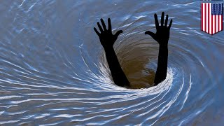 Man killed while saving kayakers from sinkhole whirlpool  TomoNews [upl. by Leahcir]