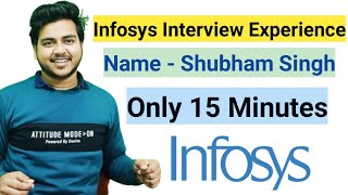 Infosys System Engineer Role Interview Questions  Shubham Singh  Tips to Crack Interview [upl. by Tichonn]