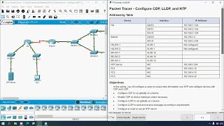 1081 Packet Tracer  Configure CDP LLDP and NTP [upl. by Sami]