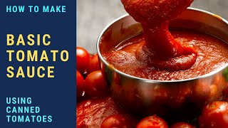 BASIC TOMATO SAUCE USING CANNED TOMATOES [upl. by Pax]